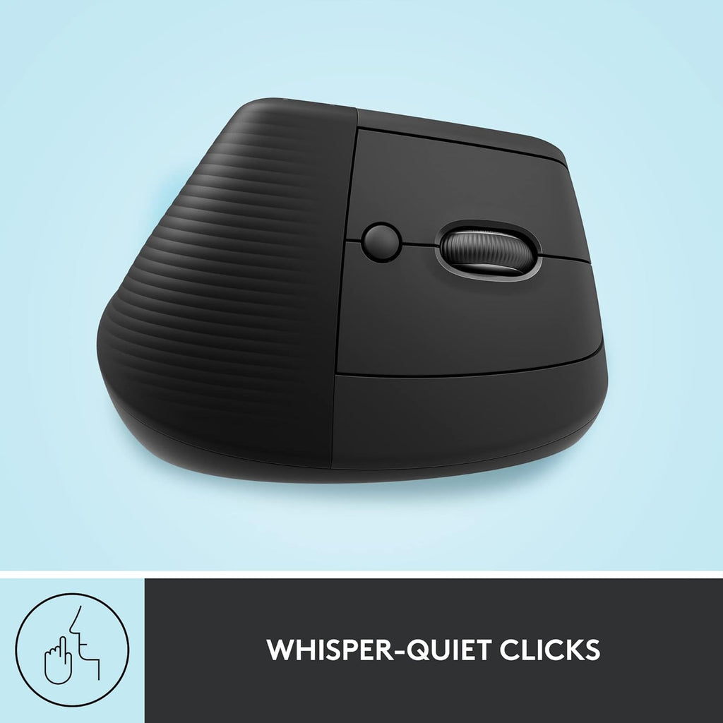Logitech Ergo Series Lift Vertical Bluetooth Wireless 4000 DPI Optical Mouse - Graphite
