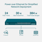 TP-Link JetStream TL-SG3428XMP 24 Port Gigabit 4-Port 10GE SFP+ L2+ Managed Switch with 24-Port PoE+