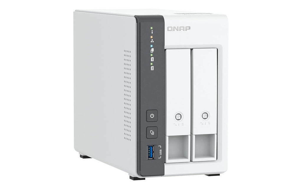QNAP TS-216G Quad Core 2 Bay 2.5GbE Desktop Network Attached Storage - White