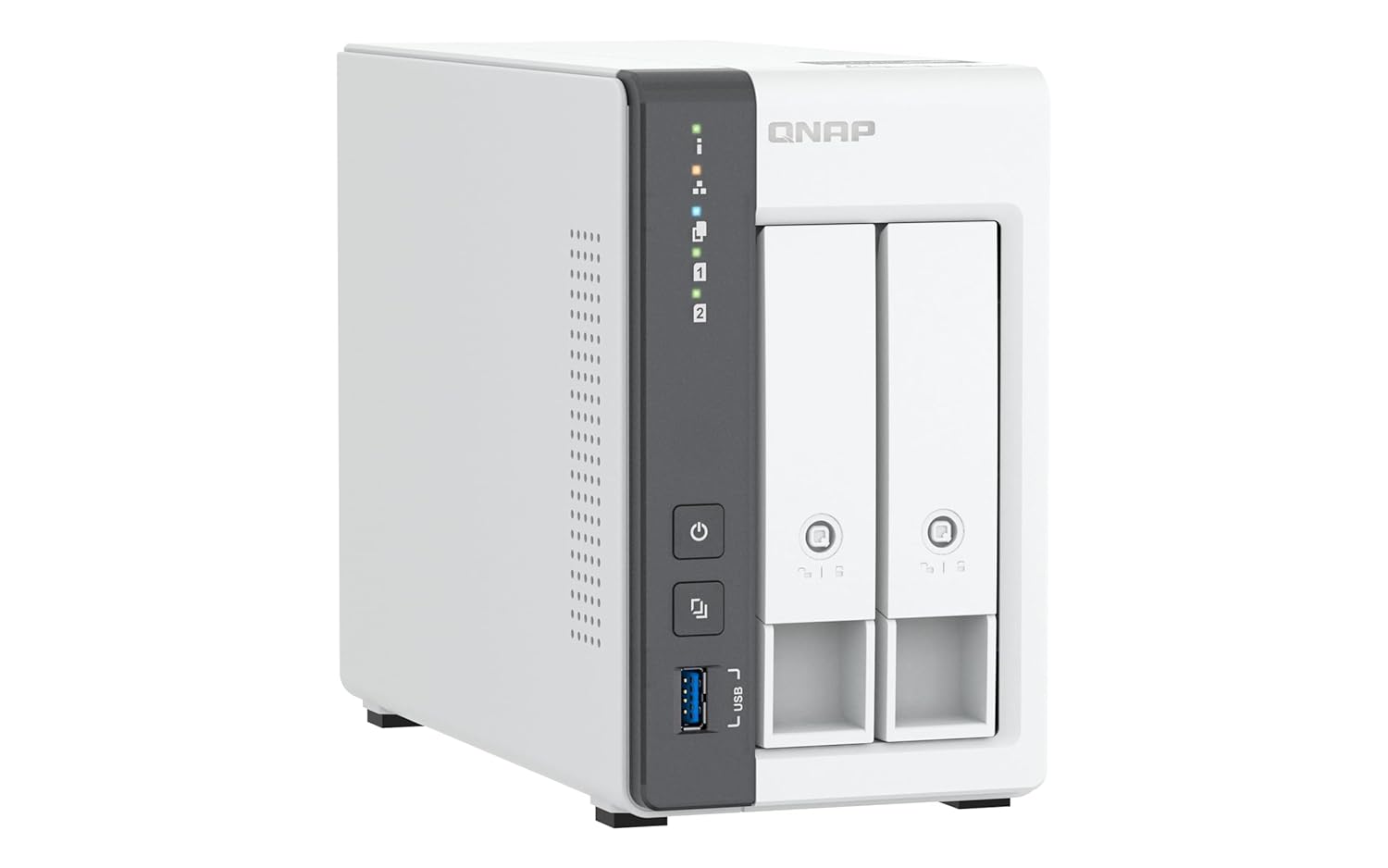 QNAP TS-216G Quad Core 2 Bay 2.5GbE Desktop Network Attached Storage - White