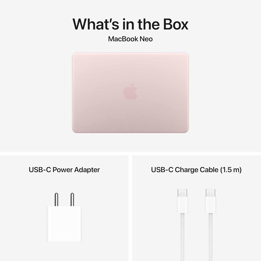 Apple 2026 MacBook Neo 13" Laptop with A18 Pro chip: Built for AI and Apple Intelligence, Liquid Retina Display, 8GB Unified Memory, 512GB SSD Storage, 1080p FaceTime HD Camera, Touch ID; Blush