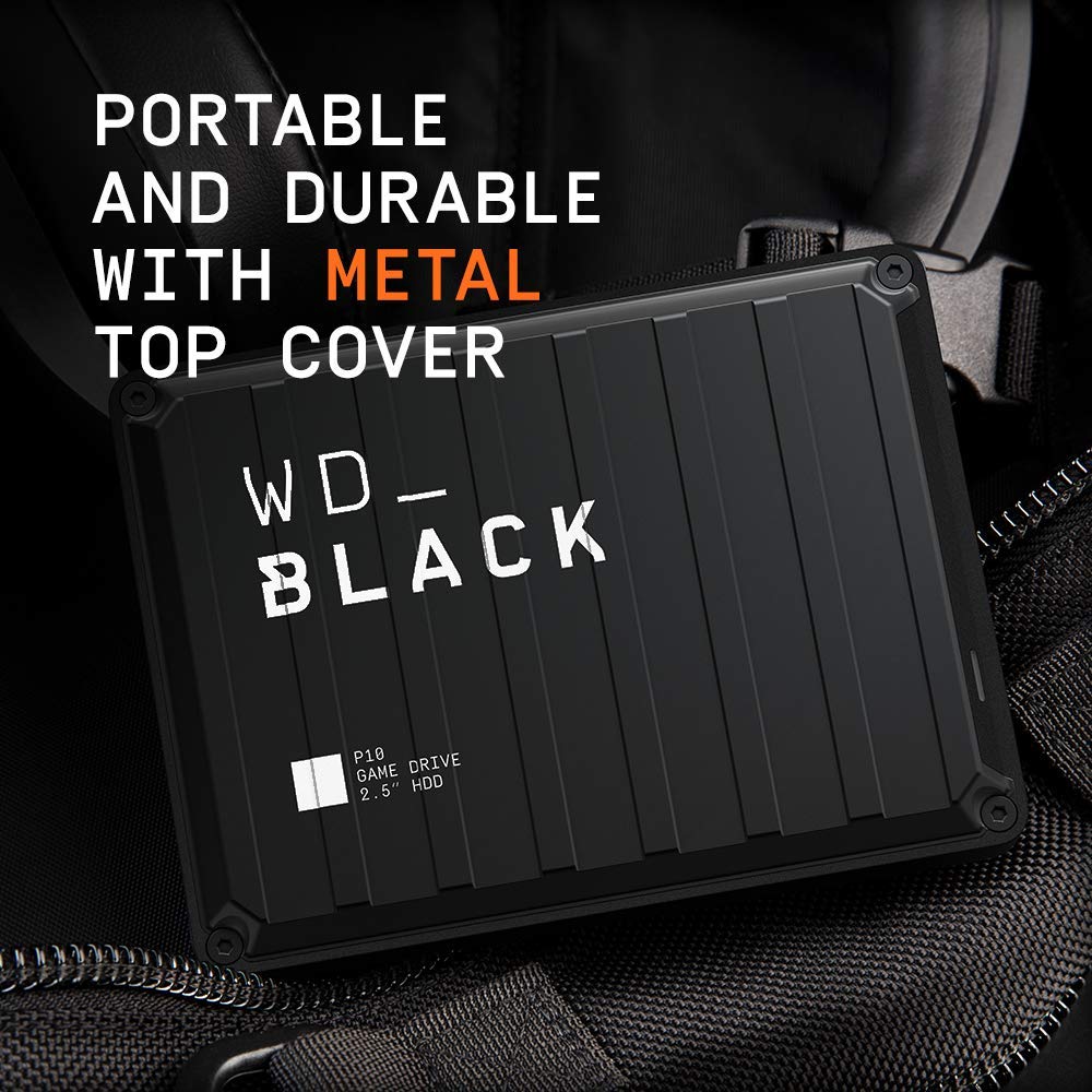 Western Digital WD Black P10 Game Drive 4TB USB-C External Hard Drive - Black