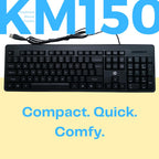 HP KM150 Wired Keyboard and Mouse Combo Full-Size Keyboard