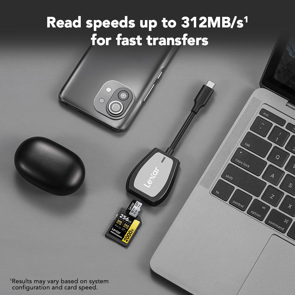 Lexar Professional Multi-Card 3-in-1 USB 3.1 Reader (LRW500URBNA)