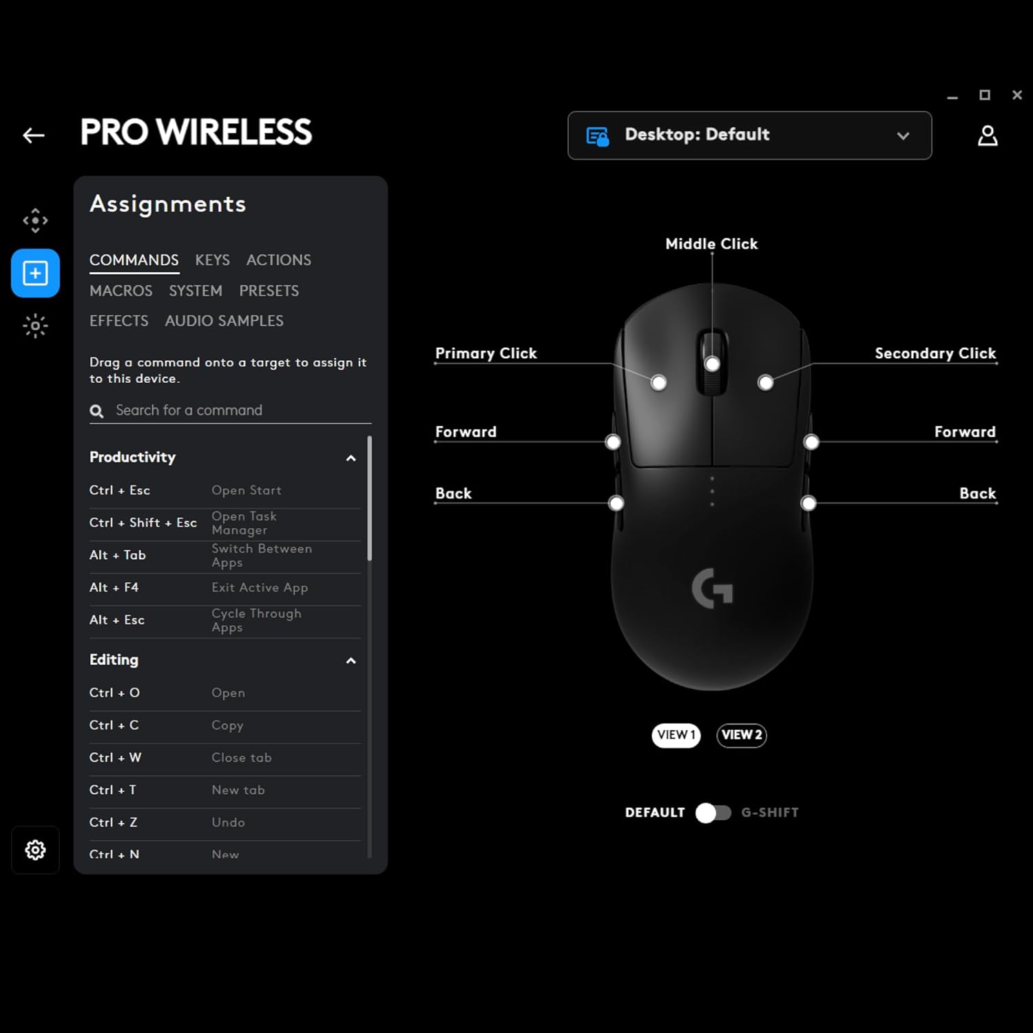 Logitech Pro Series G PRO 25600 DPI RGB Wireless Gaming Mouse - Black