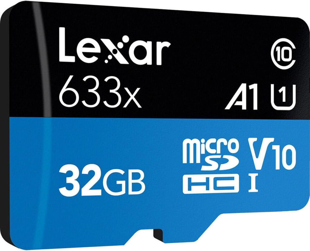 Lexar High-Performance 633x 32GB microSDHC UHS-I Card w/ SD Adapter, Up To 100MB/s Read, for Smartphones, Tablets, and Action Cameras