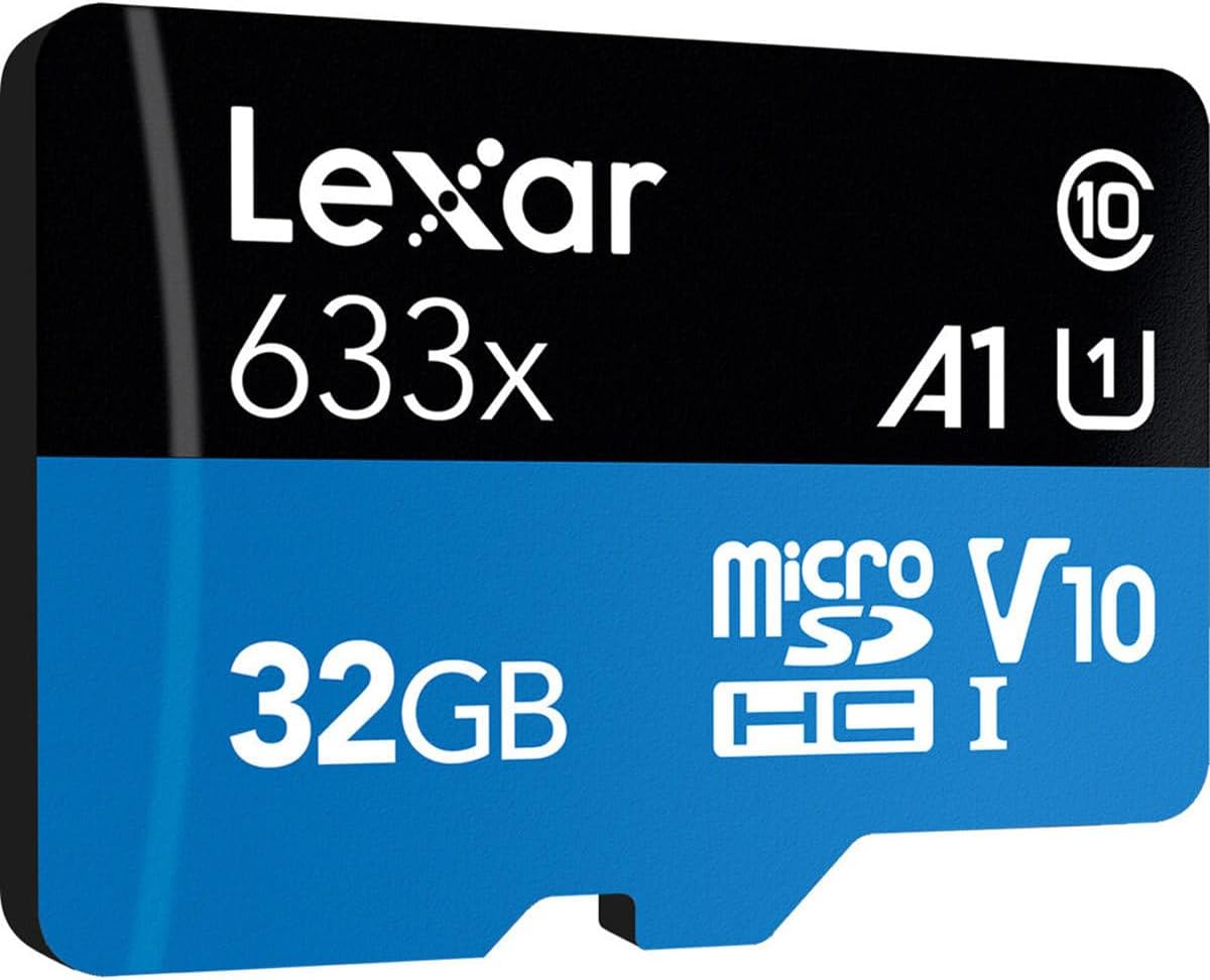 Lexar High-Performance 633x 32GB microSDHC UHS-I Card w/ SD Adapter, Up To 100MB/s Read, for Smartphones, Tablets, and Action Cameras
