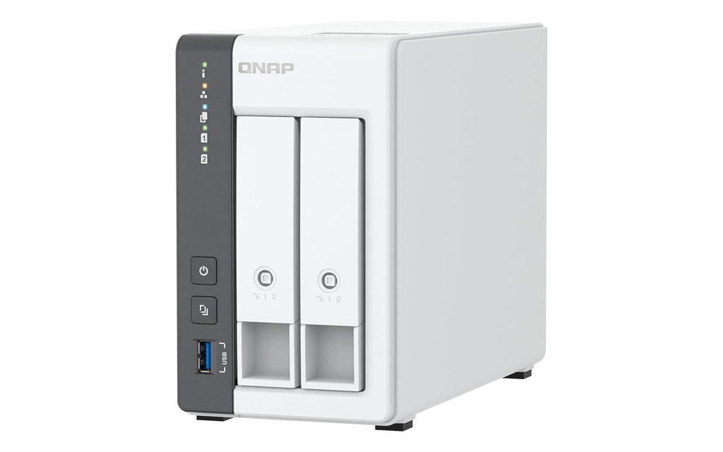 QNAP TS-216G Quad Core 2 Bay 2.5GbE Desktop Network Attached Storage - White