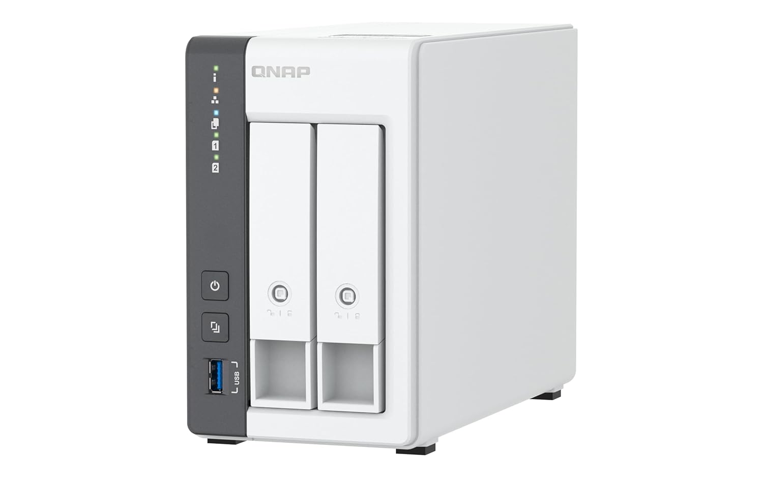 QNAP TS-216G Quad Core 2 Bay 2.5GbE Desktop Network Attached Storage - White