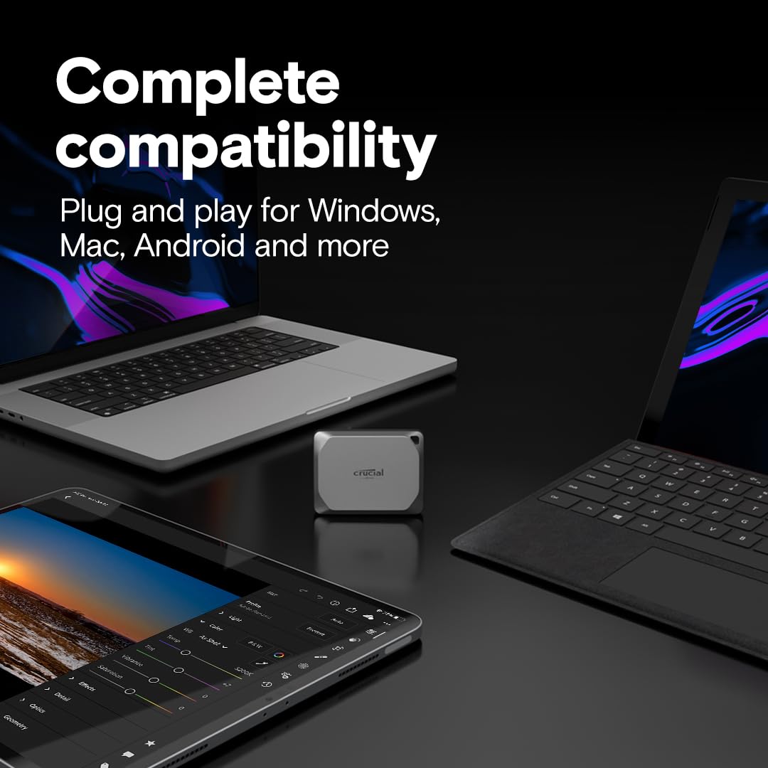 Crucial X9 Pro 2TB USB Type C External Portable Solid State Drive