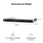 Dimensions and weight diagram for a CNETR rack server, showing the server with labeled measurements of 16.93 inches wide, 11.