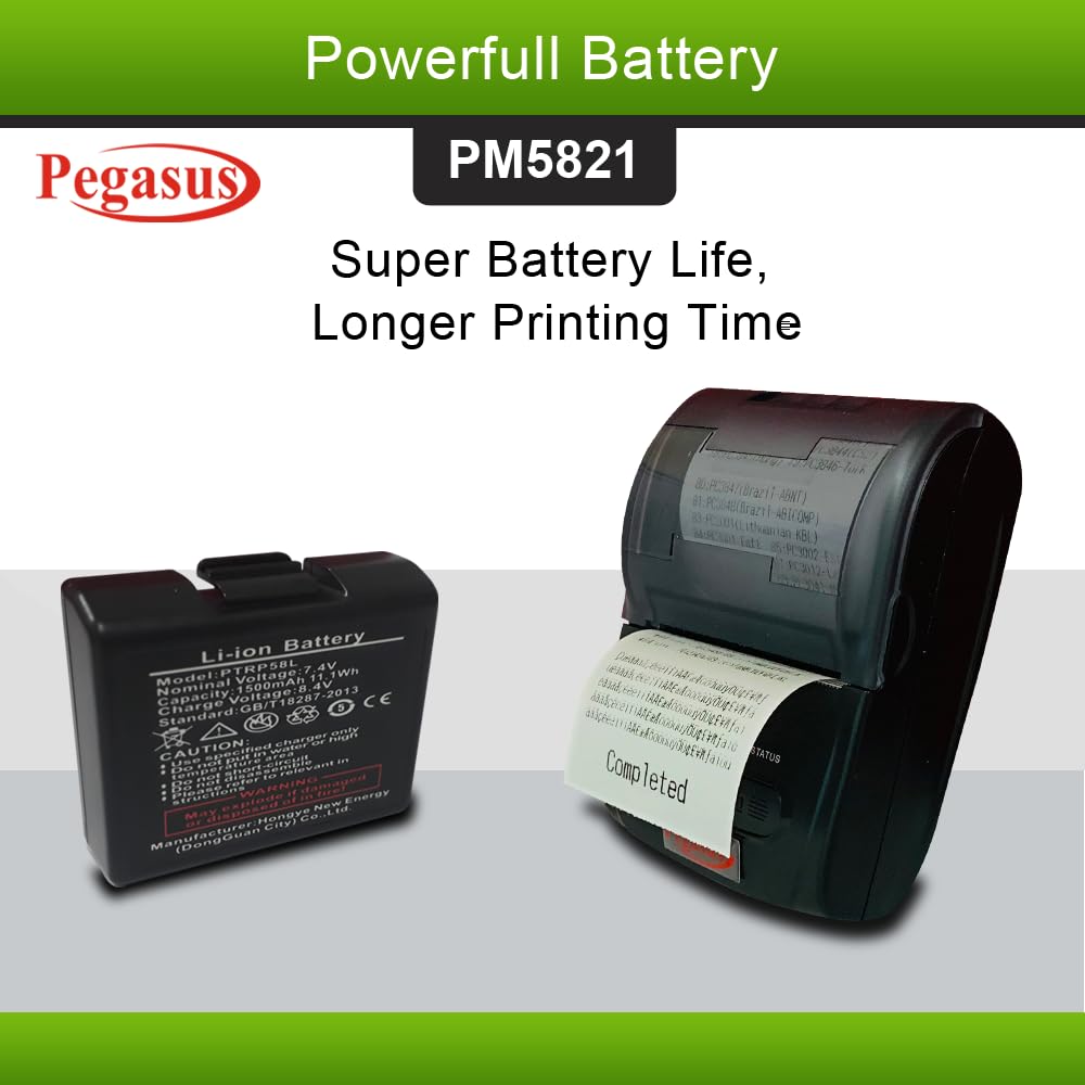 PEGASUS PM5820 58mm Portable Bluetooth Thermal Receipt Printer