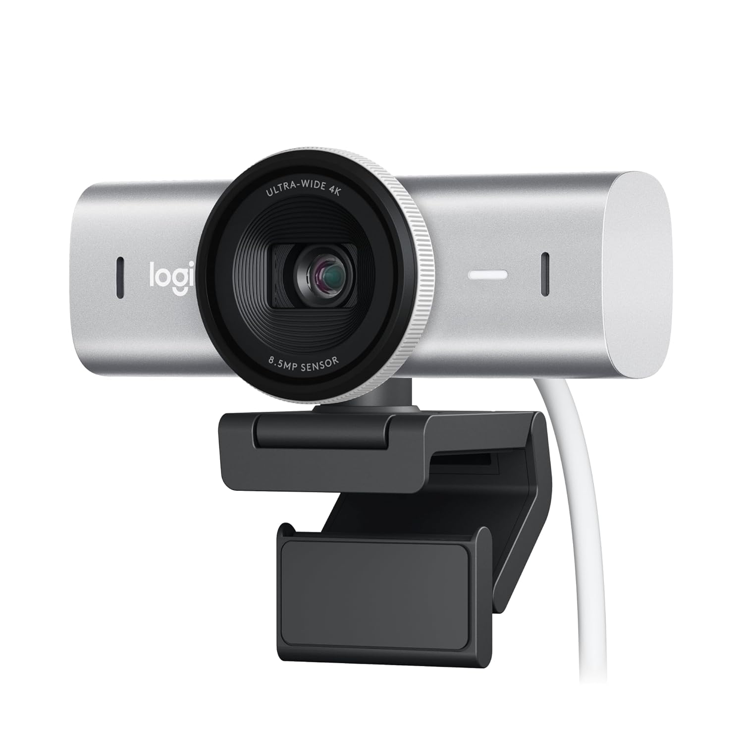 Logitech Master Series MX Brio 4K Ultra HD USB-C Collaboration and Streaming Webcam with Dual Mics - Pale Gray