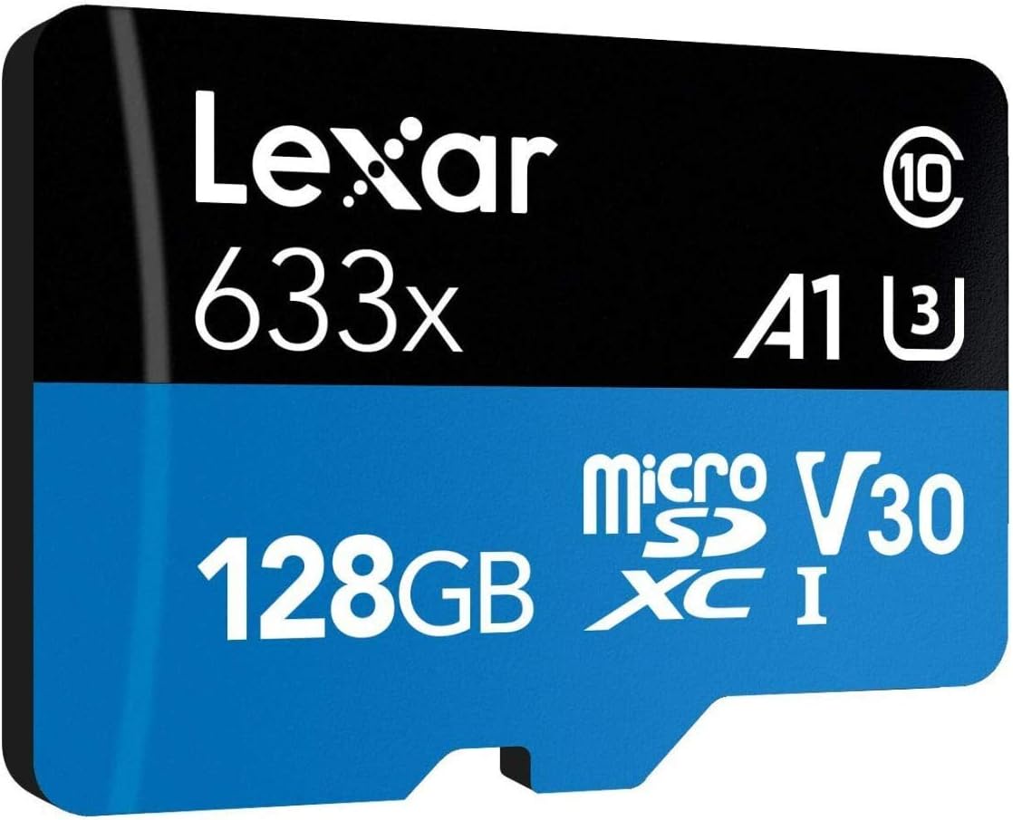 Lexar High-Performance 633x 32GB microSDHC UHS-I Card w/ SD Adapter, Up To 100MB/s Read, for Smartphones, Tablets, and Action Cameras