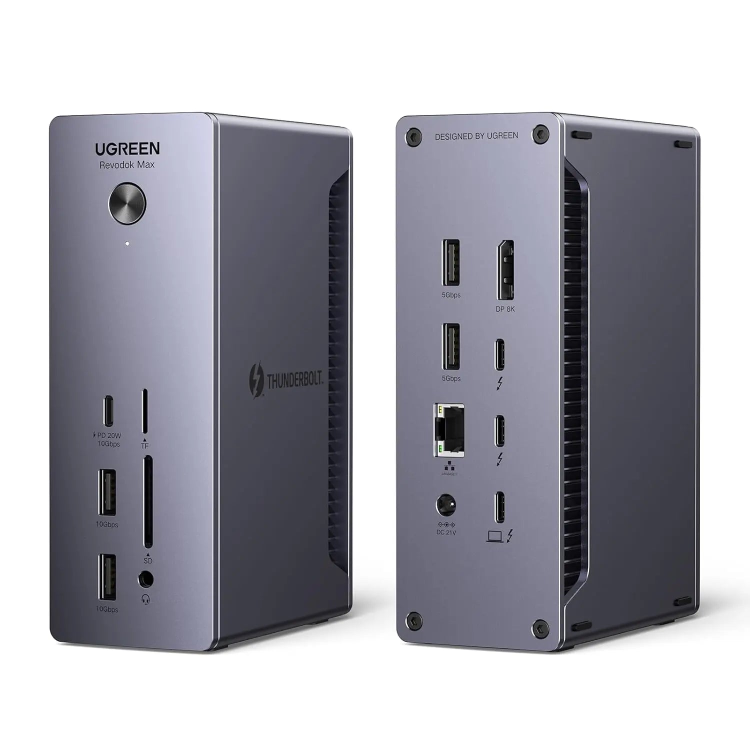 UGREEN Revodok Max 213 Thunderbolt 4 Dock 13-in-1 40Gbps Dual 4K 60Hz 8K 90W Charging 2.5GbE SD/TF MacBook Windows (25054)