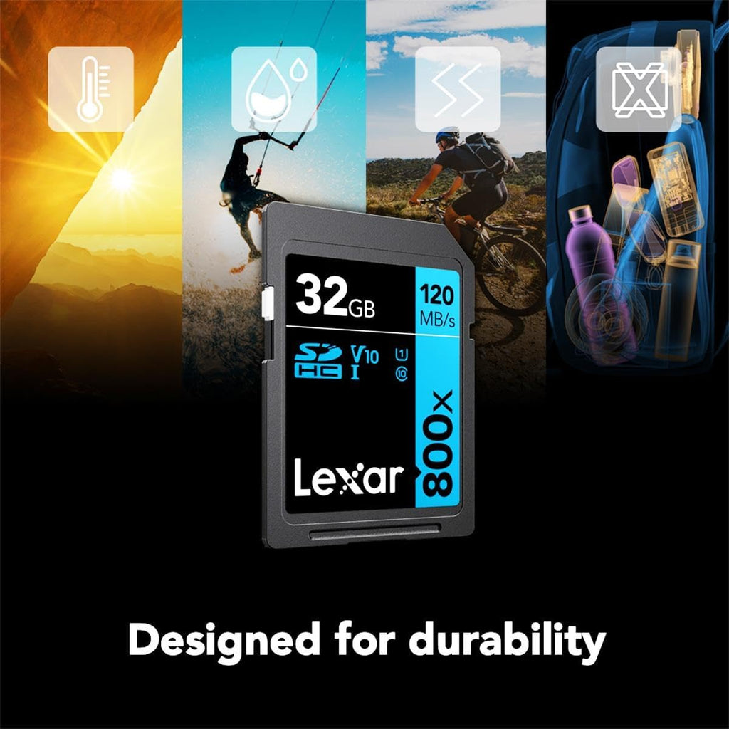 Lexar  High-Performance 800x PRO SD Card, UHS-I, C10, U3, V30, 4K, Up to 150MB/s Read SDXC Memory Card, for Point-and-Shoot & Mid-Range DSLR Cameras, HD Camcorders (LSD0800P128G-BNNNU)
