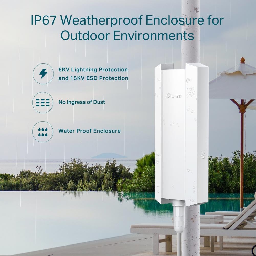 TP-Link Omada EAP610-Outdoor AX1800 Indoor/Outdoor WiFi 6 Access Point - White