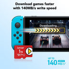 Lexar 512GB PLAY micro SD Card, UHS-I, C10, U3, V30, A2, Full HD, 4K, Up to 205/140 MB/s microSDXC Memory Card, Expanded Storage for Nintendo-Switch 1, Gaming, Smartphones, Tablets (LMSPLAY512G-BNSNU)