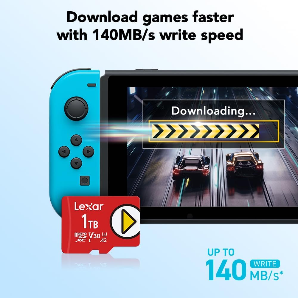 Lexar Play PRO microSD Express Card, UHS-I, C10, U3, V30, Full HD, 4K, Up to 900/600 MB/s Memory Card, Compatible w/Nintendo-Switch 2, ASUS ROG Ally, Steam Deck, Gaming (LMSXPS0256G-BNNNU)
