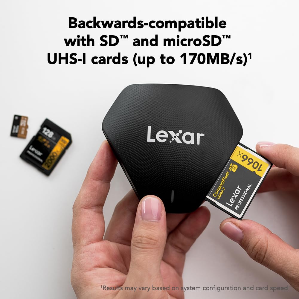 Lexar Professional Multi-Card 3-in-1 USB 3.1 Reader (LRW500URBNA)