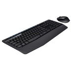 Black keyboard and mouse set on a white background