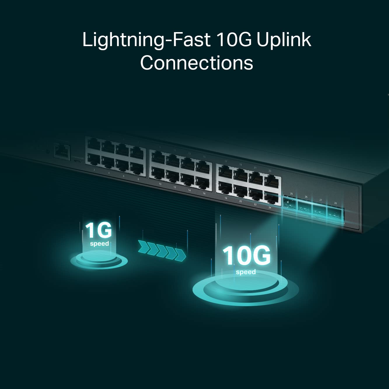 TP-Link JetStream TL-SG3428XMP 24 Port Gigabit 4-Port 10GE SFP+ L2+ Managed Switch with 24-Port PoE+