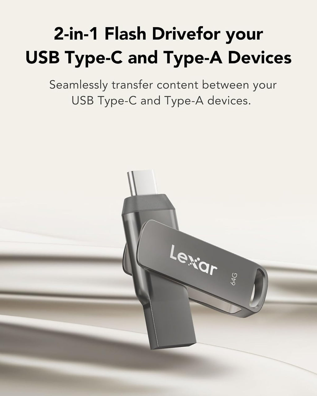 Lexar Jump Drive Dual Drive D400 -64GB