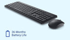 Dell KM3322W USB Wireless Spill-Resistant Keyboard and Mouse Combo - Black