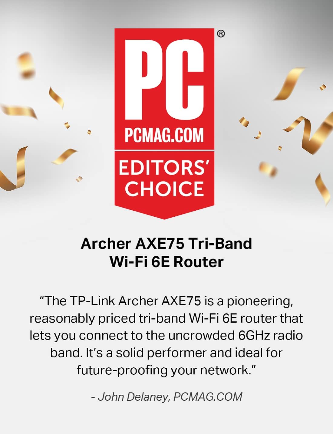 TP-Link AXE5400 Archer AXE75 Tri-Band Gigabit OneMesh Wi-Fi 6E Router