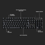 Logitech G413 SE Anti Ghosting Full Size Mechanical Gaming Keyboard - Black