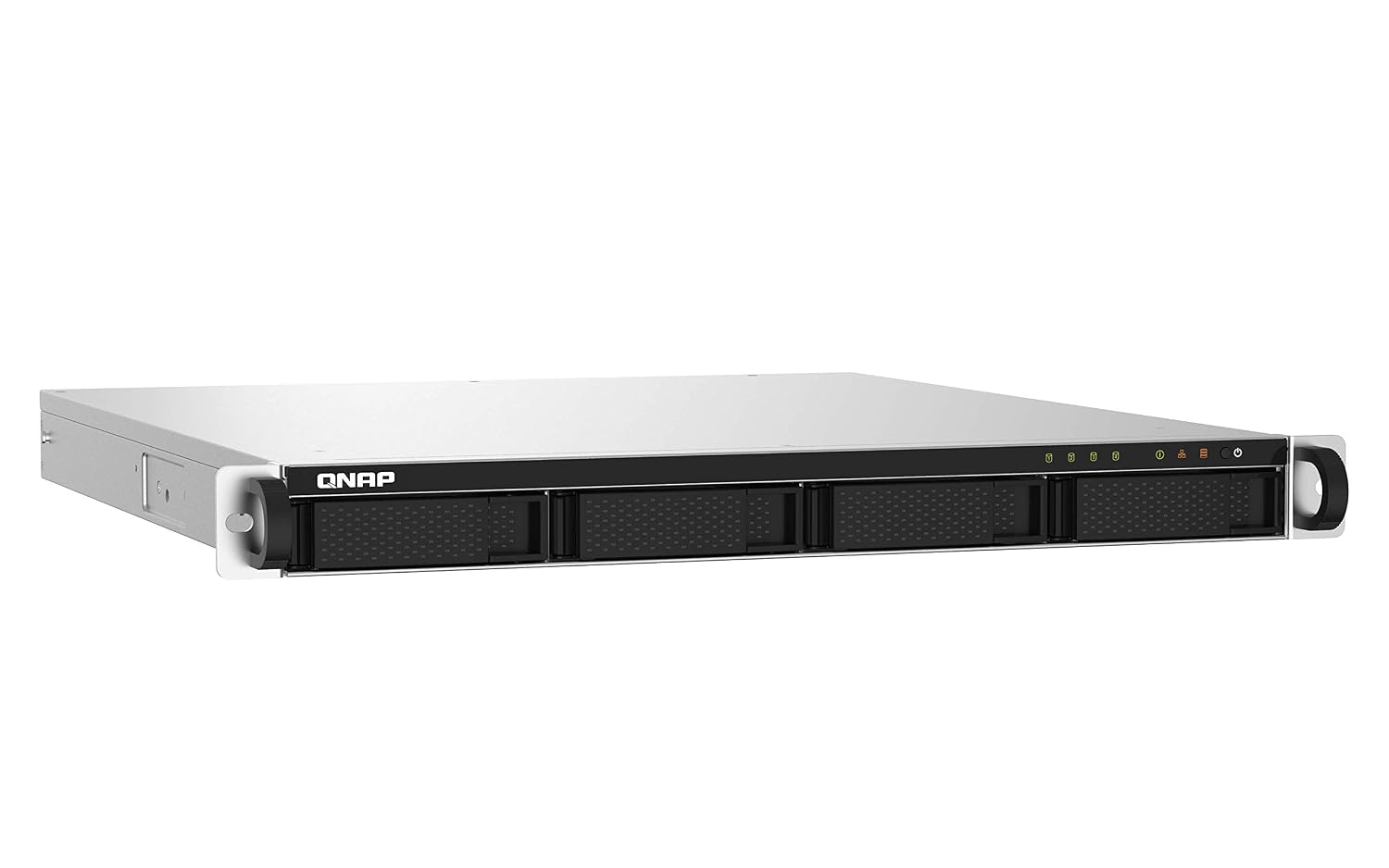 QNAP network storage device on a white background