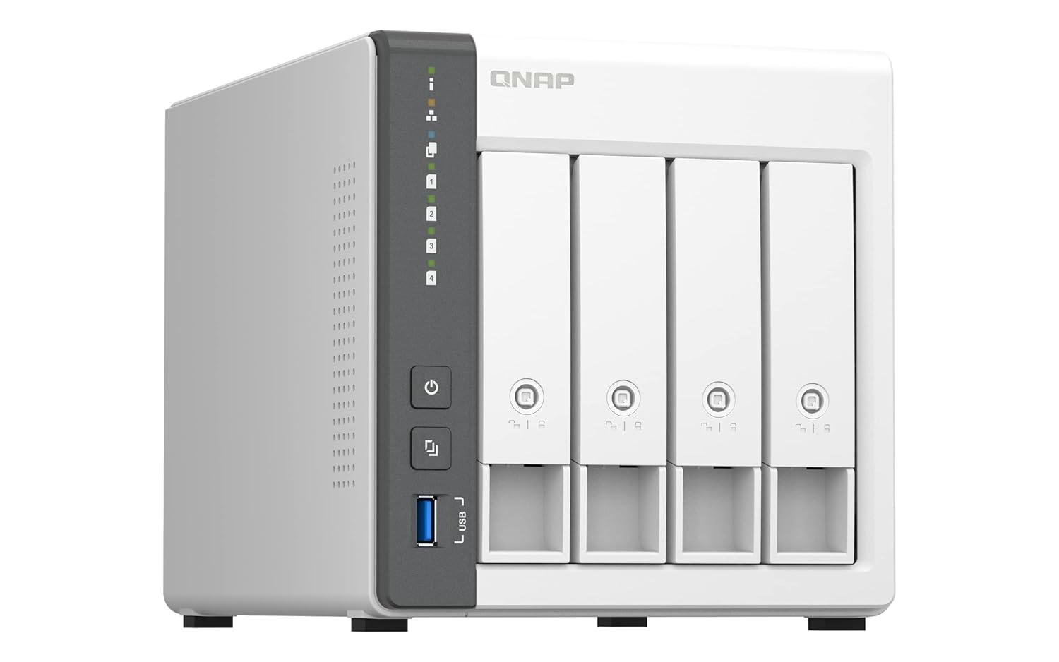 QNAP TS-433 Quad Core 4 Bay Network Attached Storage Enclosure - White