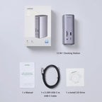 UGREEN 13-in-1 USB-C PD Docking Station HDMI DP 4K 60Hz 8K Triple Display 10Gbps USB-C USB-A 100W Ethernet SD/TF (90325)