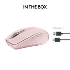 Logitech Master Series MX Anywhere 3S 8000 DPI Compact Wireless Mouse - Rose