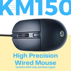 HP KM150 Wired Keyboard and Mouse Combo Full-Size Keyboard