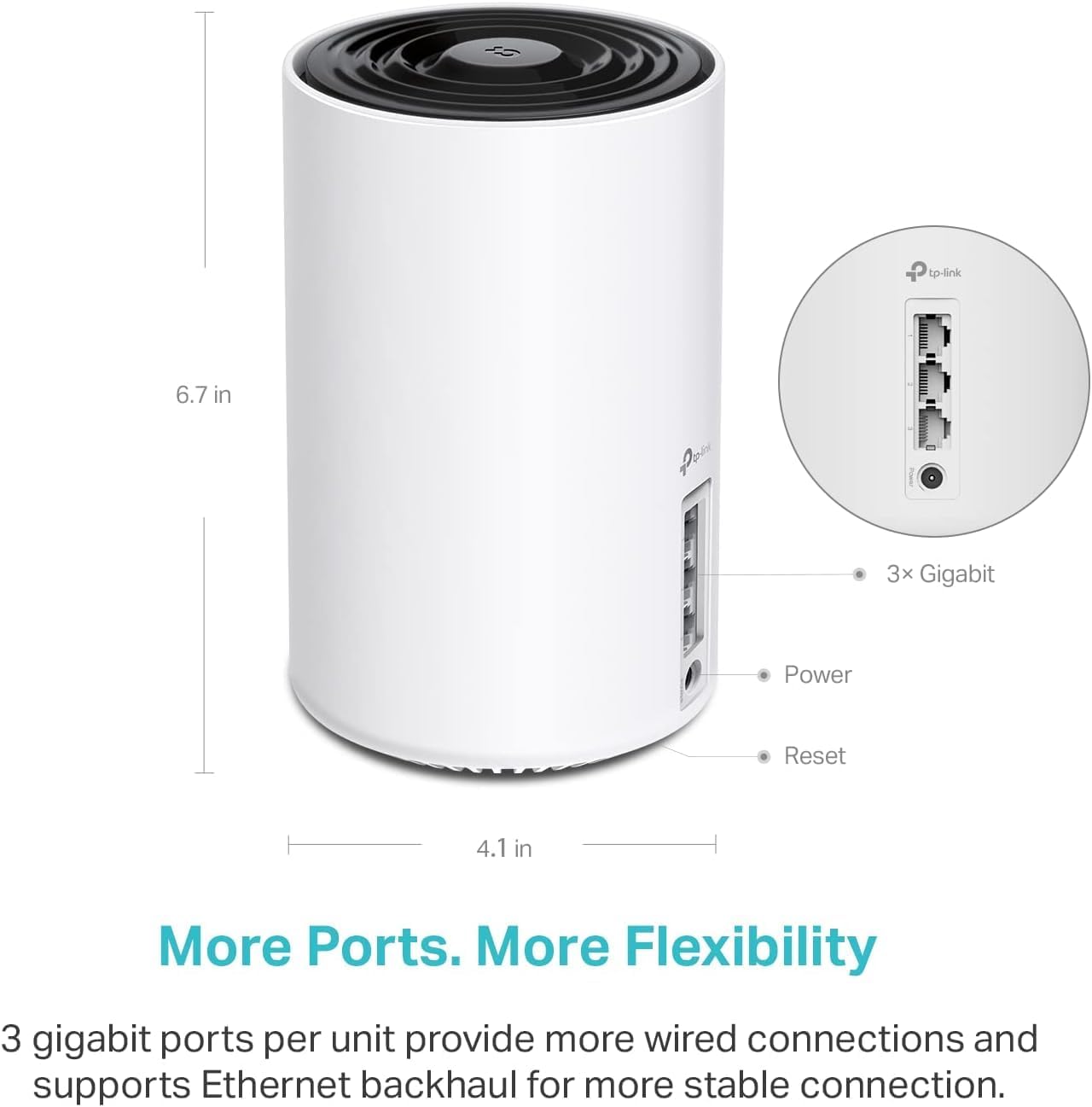 TP-Link AXE5400 Deco XE75 Tri-Band AI-Driven Mesh Wi-Fi 6E System - 1 Pack