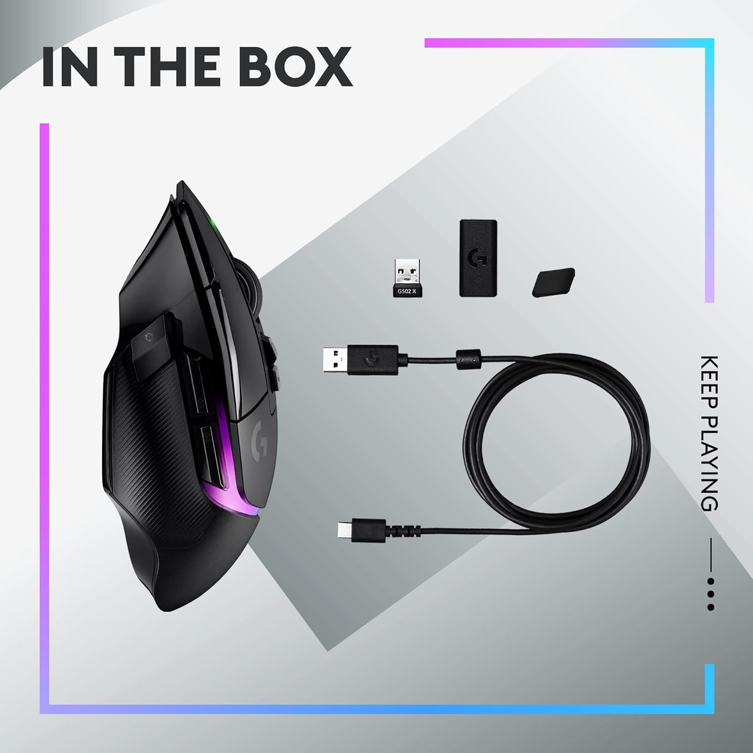 Logitech G502X Lightspeed Wireless Gaming Mouse with Hero 25K Gaming Sensor