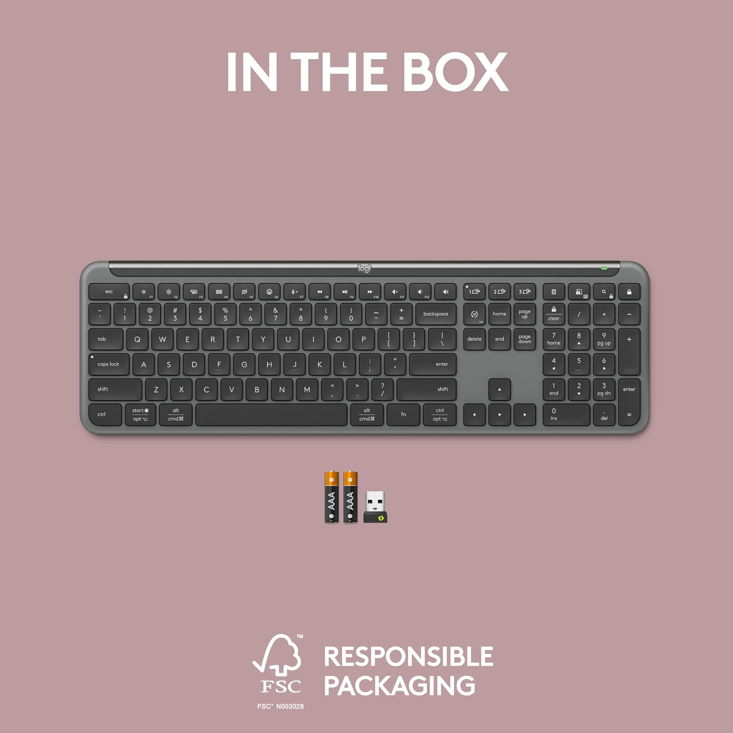 Logitech Signature K950 Slim Wireless Bluetooth Keyboard - Graphite