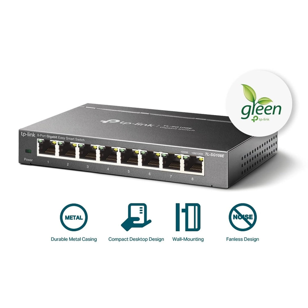 TP-Link TL-SG108E 8 Port Gigabit Easy Smart Desktop/Wall-Mount Managed Switch