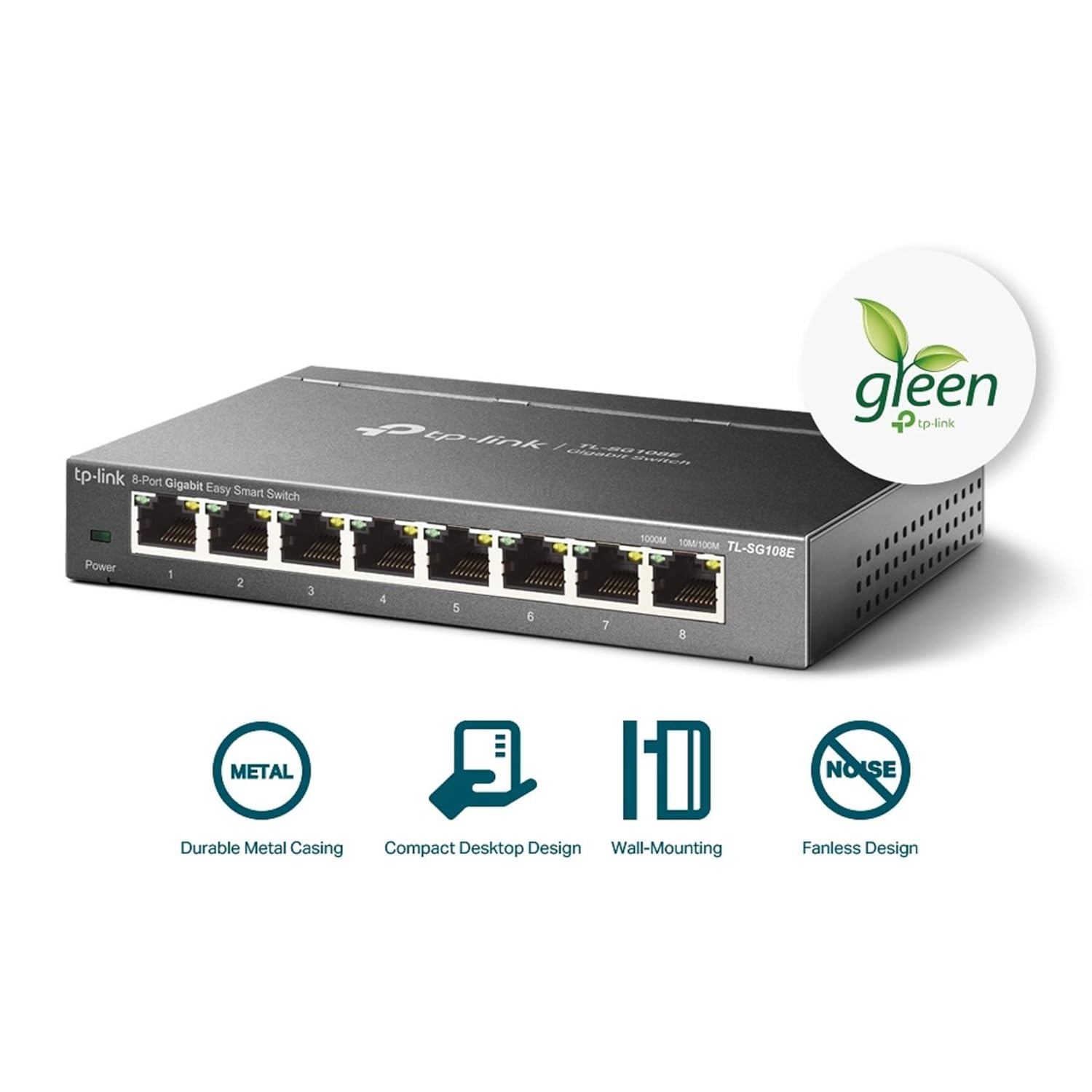 TP-Link TL-SG108E 8 Port Gigabit Easy Smart Desktop/Wall-Mount Managed Switch