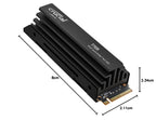 Crucial T705 2TB PCIe Gen5 NVMe M.2 2280 Internal Solid State Drive with Heatsink