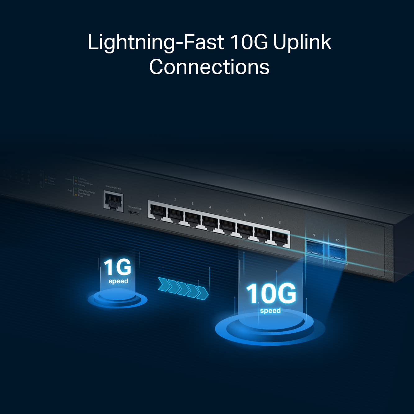 TP-Link TL-SG3210XHP-M2 Jetstream 8 Port Multi-Gigabit L2+ Managed PoE Switch with 8-Port PoE+