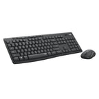 Black keyboard and mouse set on a white background