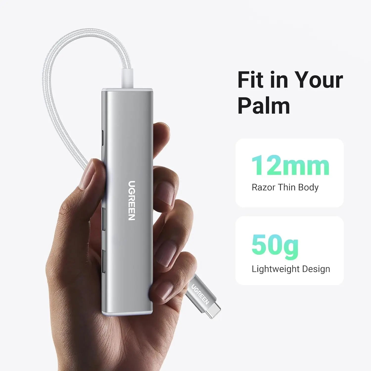 UGREEN Revodok 5-in-1 USB C Multiport Adapter 100W PD 4K HDMI 3x 5Gbps USB-A Aluminum MacBook Air iPhone 15 iPad (35580)