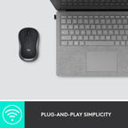 Logitech M186 2.4GHz Wireless Mouse with USB Nano Receiver