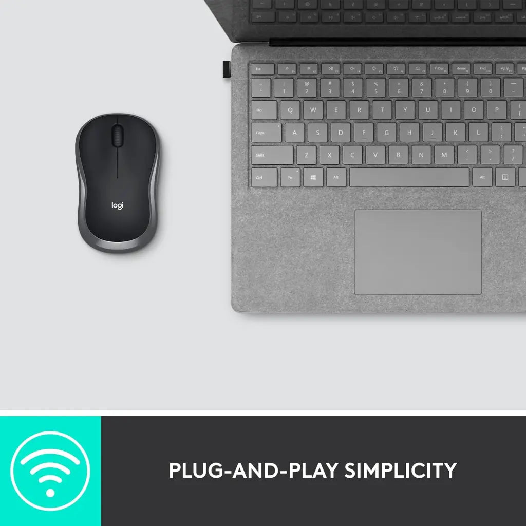 Logitech M186 2.4GHz Wireless Mouse with USB Nano Receiver