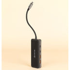 Cadyce CA-C2U2H hub displayed with cable plugged into USB‑C for data transfer