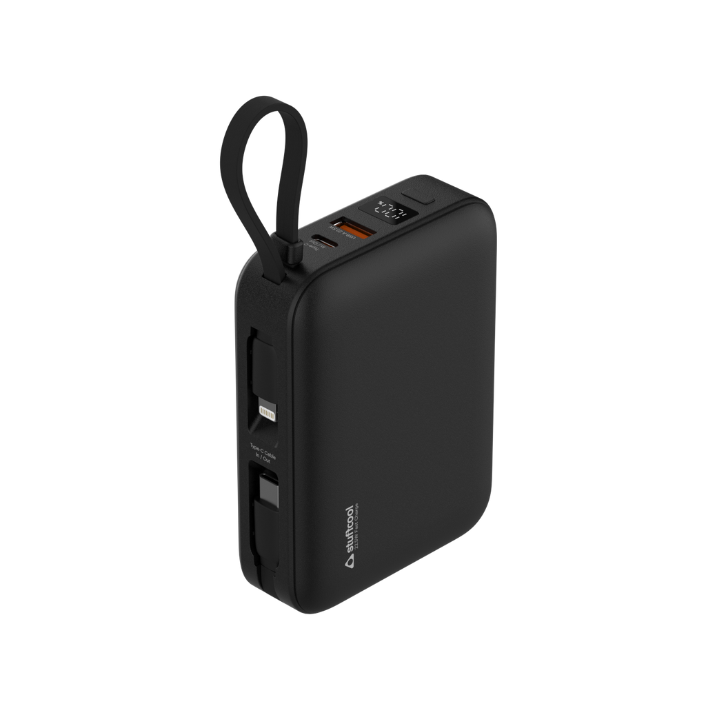 Maverick Mini 20,000mAh Powerbank with 20W Built-in Lightning & Type-C Cables