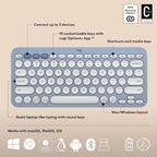 Logitech Pebble 2 Multi Device Wireless Keyboard & Mouse Combo - Tonal Blue