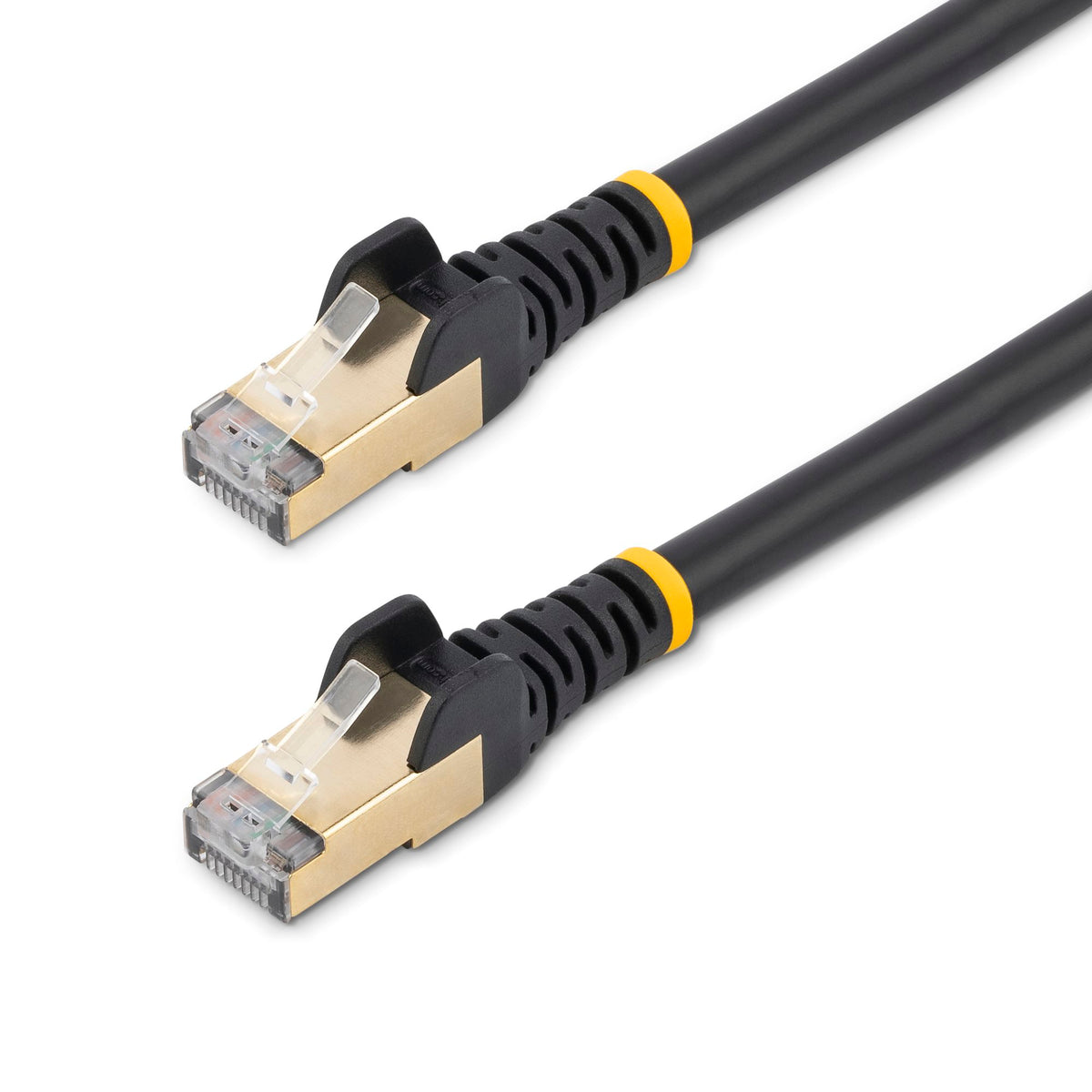 StarTech 14ft Cat6a Shielded Ethernet Cable, 10Gbps 100W PoE, Black